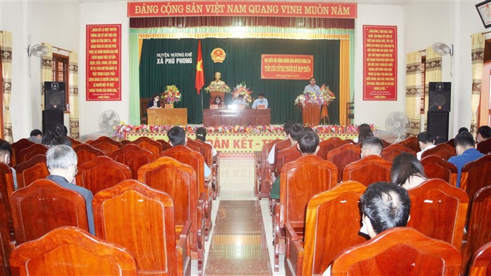 Tổ đại biểu số 3, HĐND huyện khóa XXI, tiếp xúc cử tri xã Phú Phong