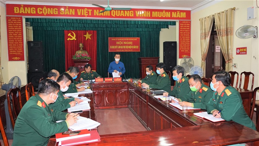 Đảng uỷ Quân sự huyện Hương Khê, ra nghị quyết lãnh đạo thực hiện nhiệm vụ năm 2022