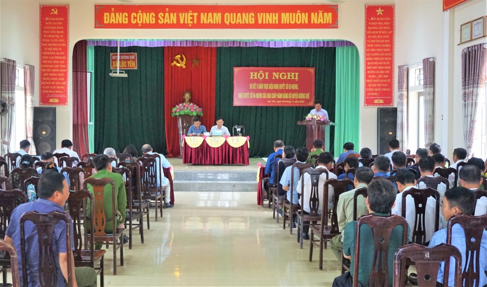 Lộc Yên sơ kết 5 năm thực hiện NQ 03 và NQ 04 của BCH Đảng bộ huyện