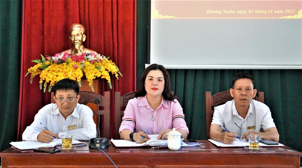 Hương Xuân đối thoại với Nhân dân về công tác bảo đảm an ninh trật tự và vệ sinh môi trường