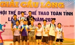   Vận động viên Lê Hồng Thái giành Huy chương vàng tại Giải cầu lông toàn tỉnh năm 2022