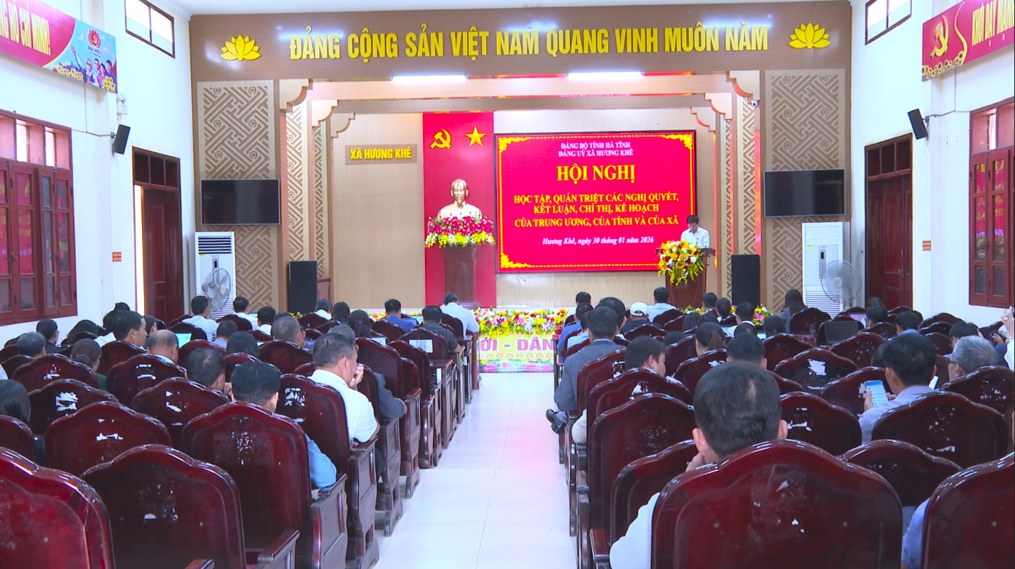 Ban Thường vụ Đảng uỷ xã Hương Khê Hội nghị học tập, quán triệt các Nghị quyết, Kết luận, Chỉ thị, Chương trình, Kế hoạch của Trung ương, tỉnh và của xã. 