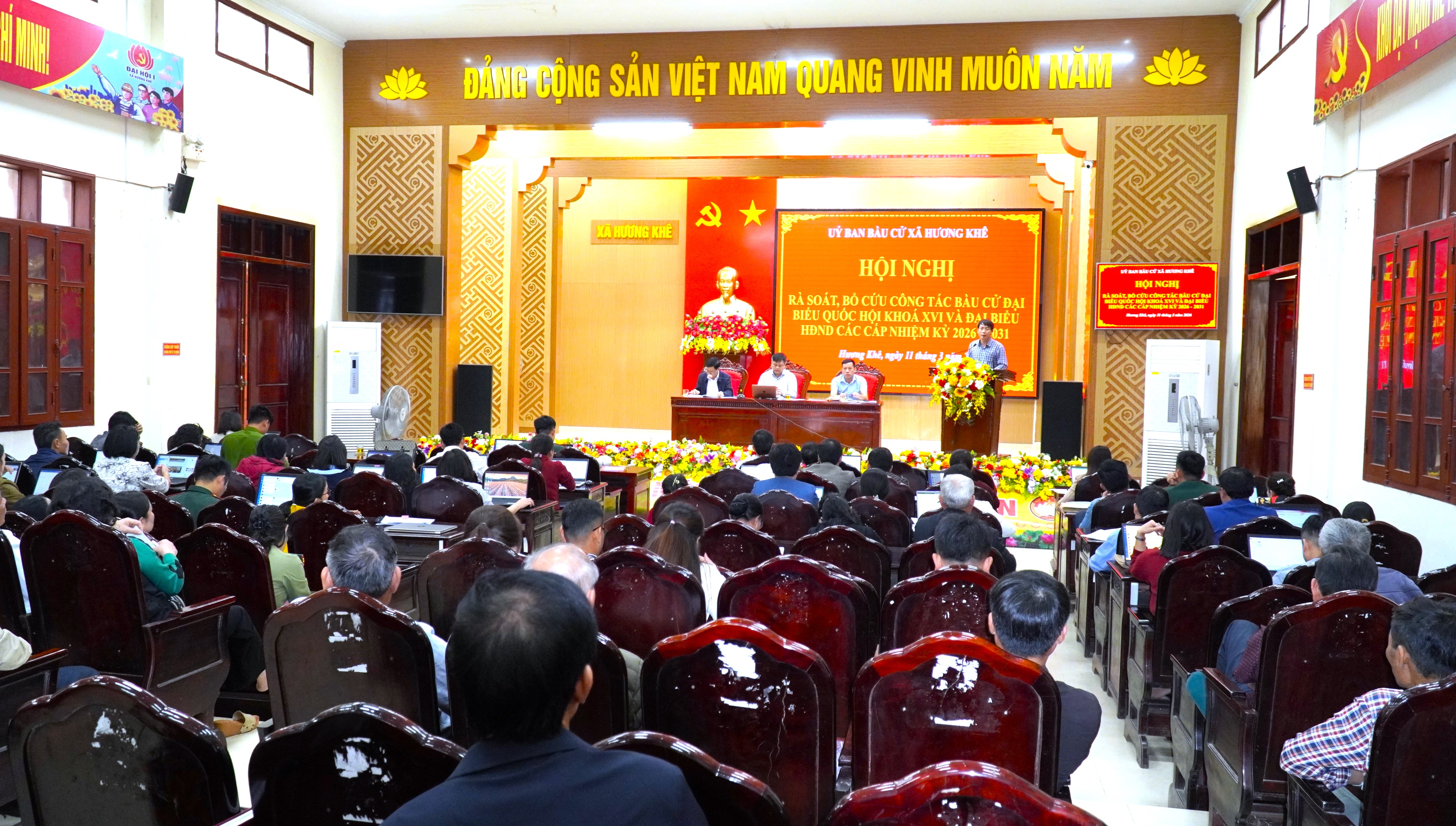 Ủy ban Bầu cử xã Hương Khê rà soát, bổ cứu công tác chuẩn bị bầu cử