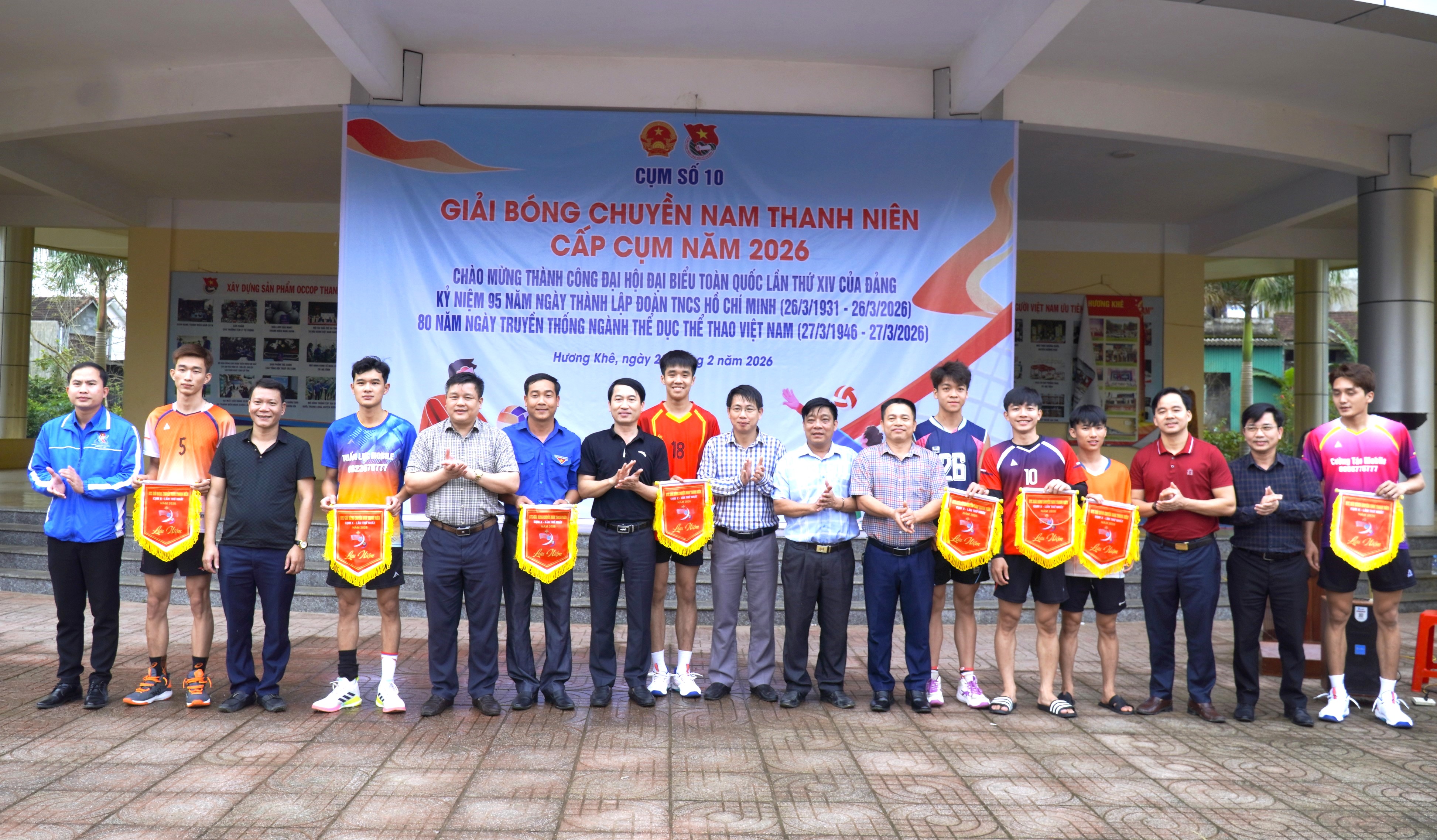 7 đội bóng tham gia giải bóng chuyền nam thanh niên cụm số 10 năm 2026