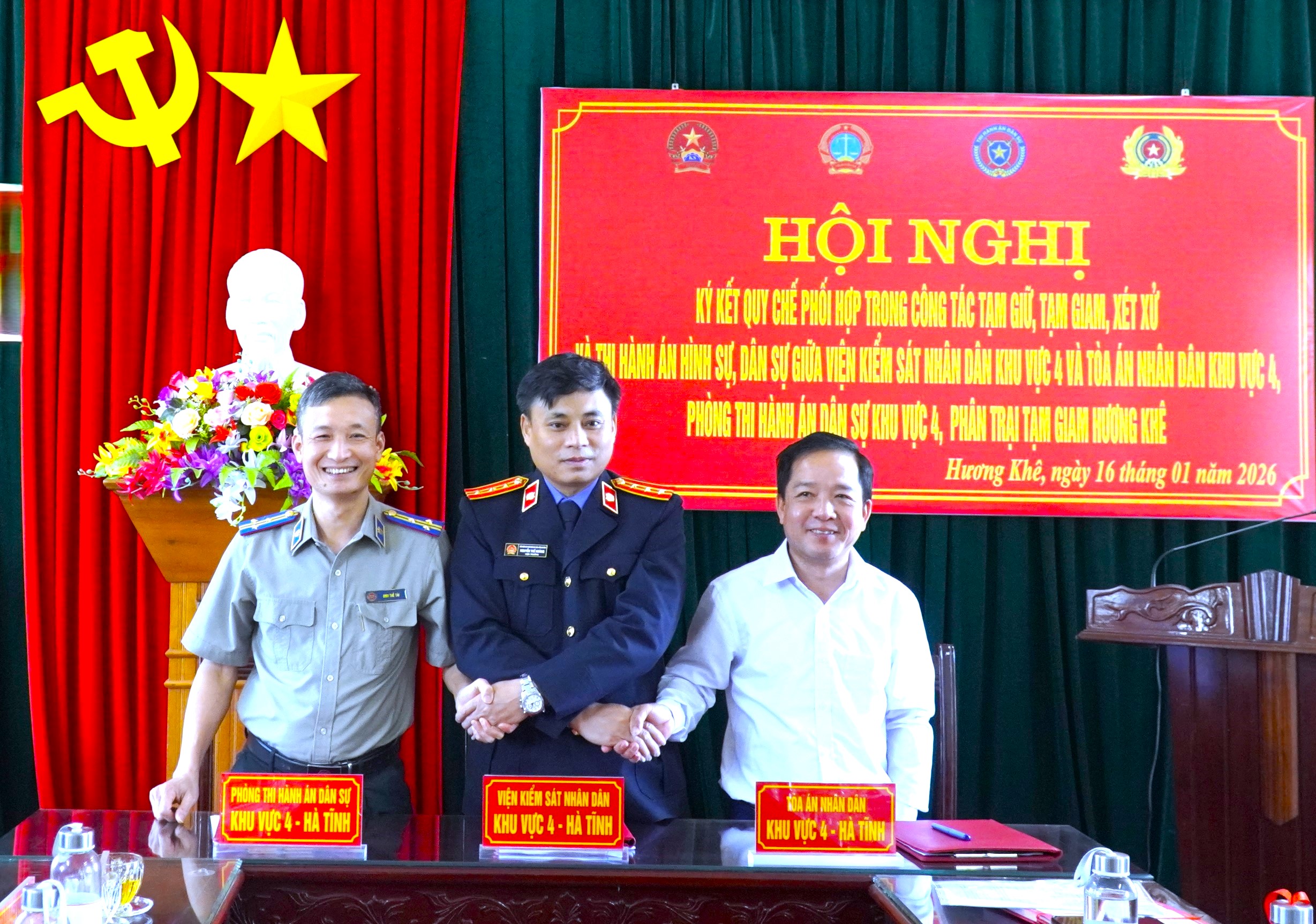 Viện KSND Khu vực 4 ký kết Quy chế phối hợp liên ngành trong công tác tạm giữ, tạm giam, xét xử và thi hành án hình sự