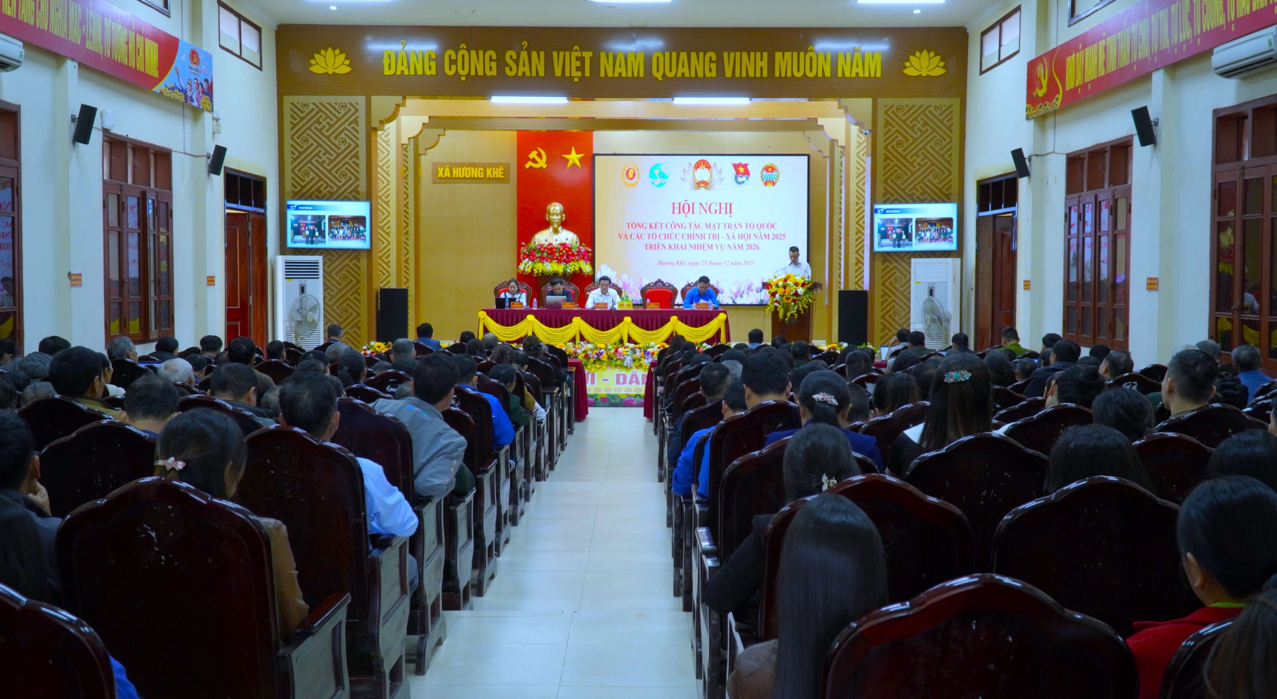 Ủy ban MTTQ và các tổ chức chính trị – xã hội xã Hương Khê tổng kết công tác năm 2025
