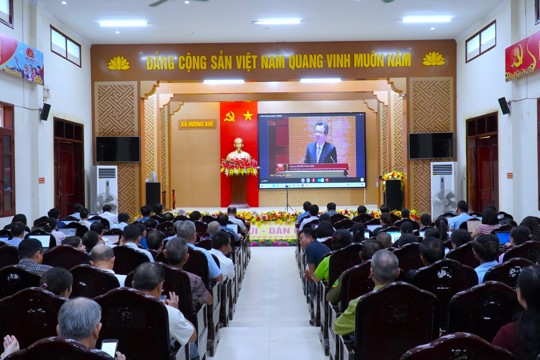 Xã Hương Khê tham dự Hội nghị toàn quốc nghiên cứu, học tập, quán triệt Nghị quyết Hội nghị Trung ương 3 khóa XIV
