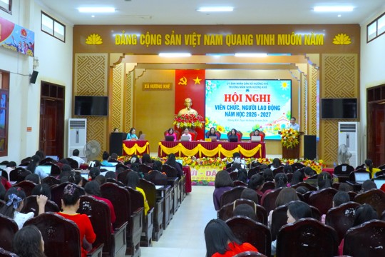Trường Mầm non Hương Khê tổ chức Hội nghị cán bộ, viên chức, người lao động năm học 2026 - 2027 