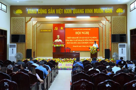 Xã Hương Khê triển khai sản xuất vụ Đông và tiêm phòng gia súc, gia cầm đợt 2 năm 2026