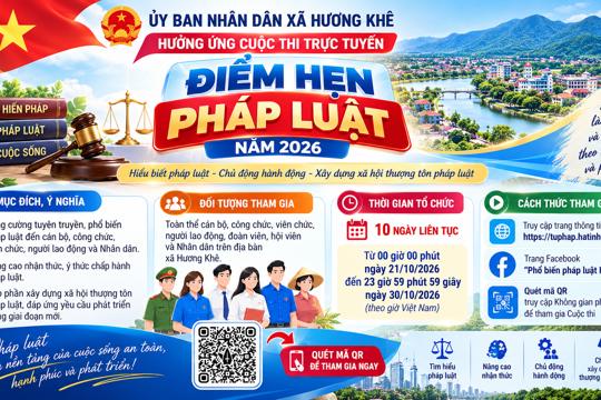 Ban hành Thể lệ Cuộc thi trực tuyến “Điểm hẹn pháp luật” năm 2026 