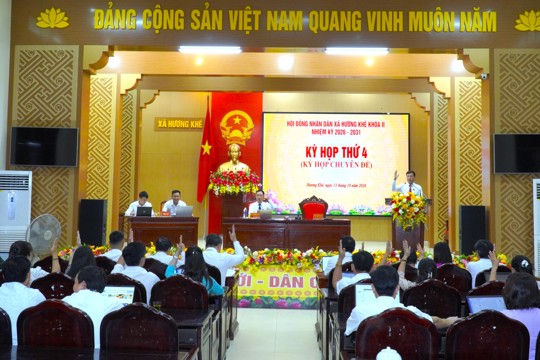 HĐND xã Hương Khê khóa II, nhiệm kỳ 2026–2031 tổ chức Kỳ họp thứ 4 