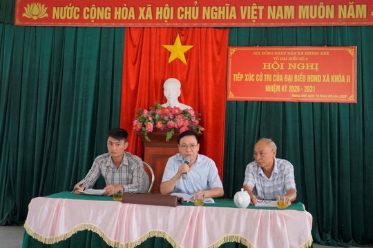 Tổ đại biểu số 2 HĐND xã Hương Khê tiếp xúc cử tri trước kỳ họp thường lệ giữa năm 2026