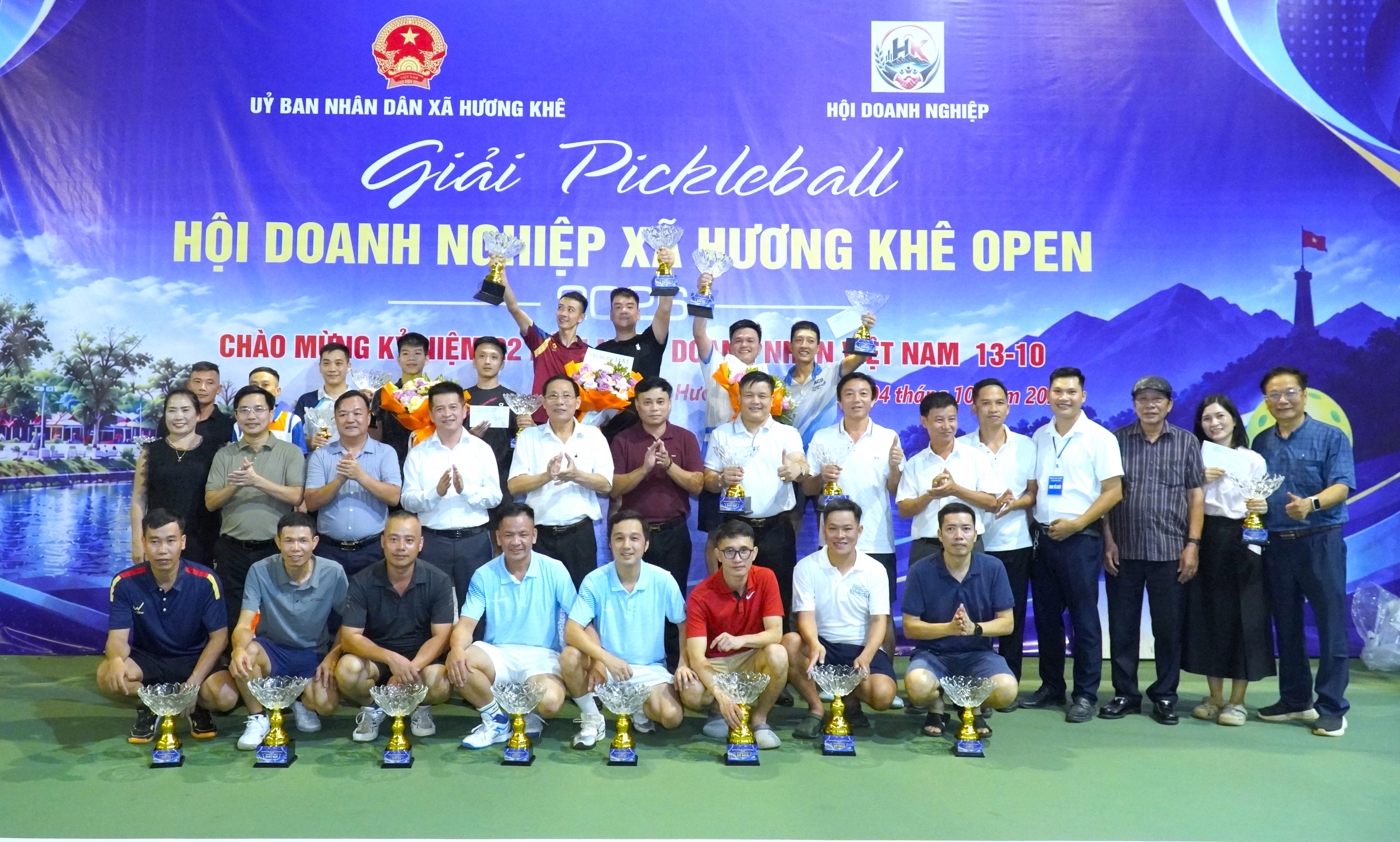Giải Pickleball Hội Doanh nghiệp Hương Khê Open 2026 thành công tốt đẹp