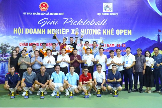 Giải Pickleball Hội Doanh nghiệp Hương Khê Open 2026 thành công tốt đẹp 