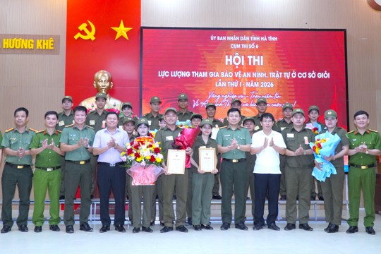 Xã Phúc Trạch đạt giải Nhất Hội thi lực lượng tham gia bảo vệ an ninh, trật tự ở cơ sở giỏi tỉnh Hà Tĩnh lần thứ Nhất, năm 2026 - Cụm thi số 6