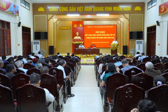 Hương Khê tổ chức Hội nghị đối thoại giữa người đứng đầu cấp ủy, chính quyền với Nhân dân 