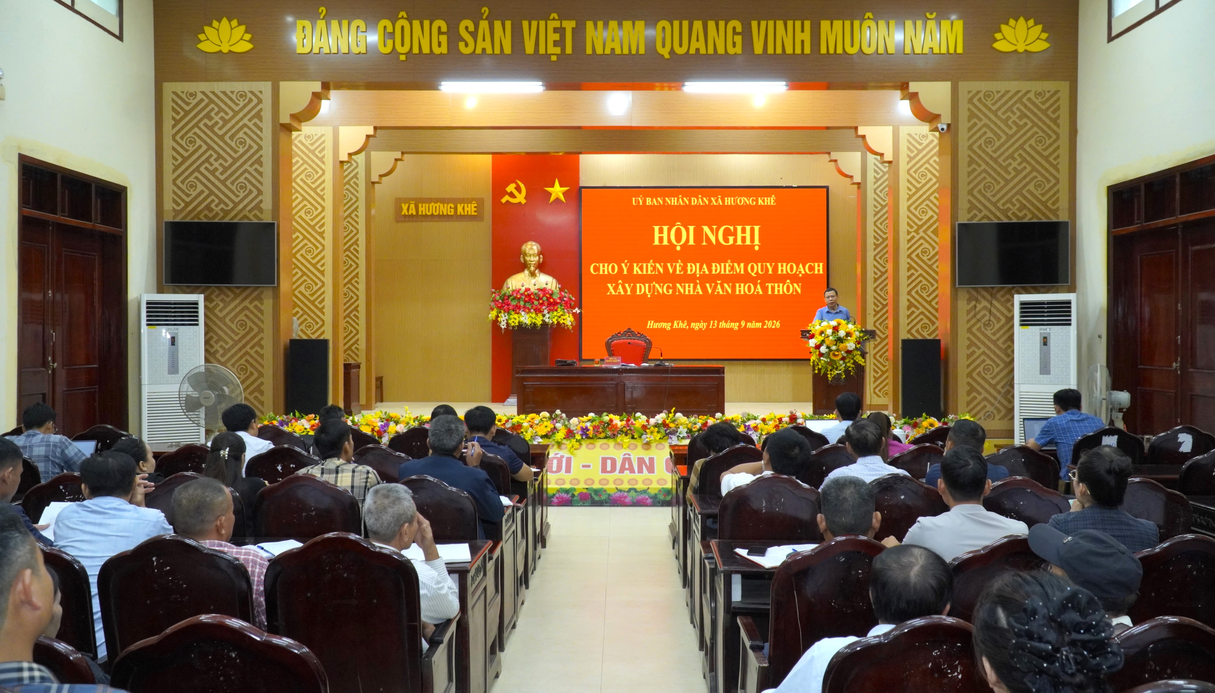 Hương Khê rà soát, thống nhất phương án quy hoạch nhà văn hóa, khu thể thao thôn sau sáp nhập