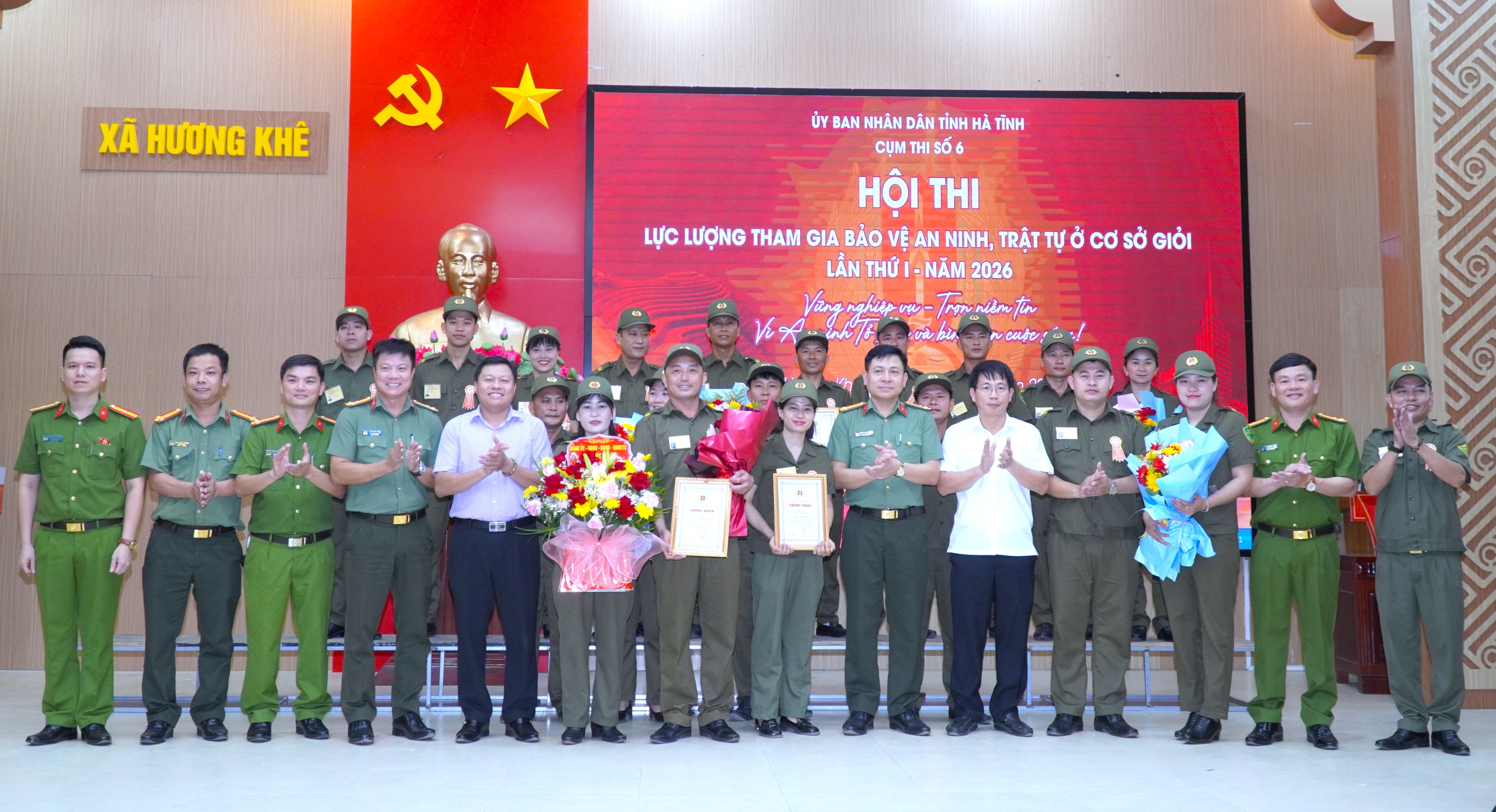  Cụm thi số 6 tổ chức hội thi lực lượng tham gia bảo vệ an ninh, trật tự ở cơ sở giỏi tỉnh Hà Tĩnh lần thứ Nhất, năm 2026 