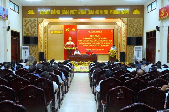 Đảng bộ xã Hương Khê sơ kết công tác xây dựng Đảng, kiểm tra, giám sát 9 tháng đầu năm 2026 