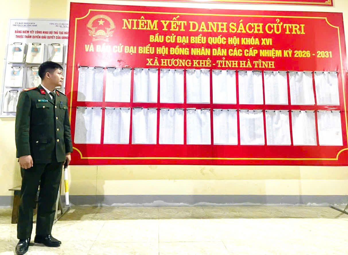 THÔNG BÁO: Về việc niêm yết danh sách cử tri bầu cử đại biểu Quốc hội khóa XVI và đại biểu HĐND các cấp nhiệm kỳ 2026-2031. 
