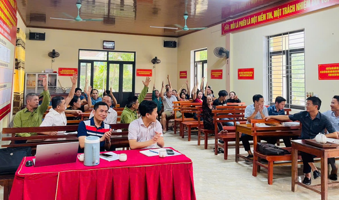 29 hộ dân còn lại thống nhất nhận tiền đền bù, bàn giao mặt bằng thi công tuyến đường Huyện lộ 6 