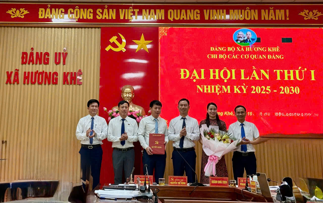 CHI BỘ CÁC CƠ QUAN ĐẢNG XÃ HƯƠNG KHÊ TỔ CHỨC ĐẠI HỘI LẦN THỨ NHẤT, NHIỆM KỲ 2025 -2030