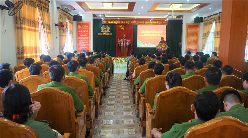 Lãnh đạo Công an tỉnh chỉ đạo công tác đảm bảo an ninh trật tự trên địa bàn Hương Khê.