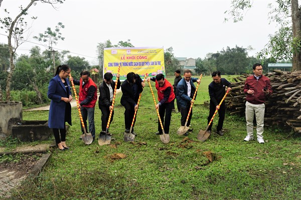 Tập đoàn Vingrup tài trợ xây dựng công trình hệ thống nước sạch  tại thôn 3 xã Hà Linh.