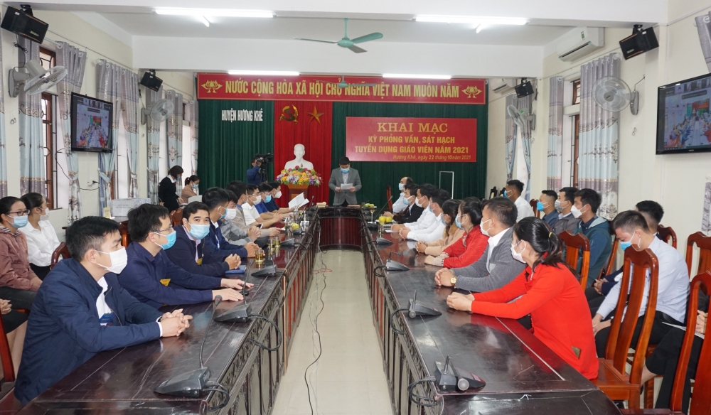 33 thí sinh trúng tuyển trong kỳ thi sát hạch giáo viên mầm non, tiểu học  huyện Hương Khê năm học 2021-2022