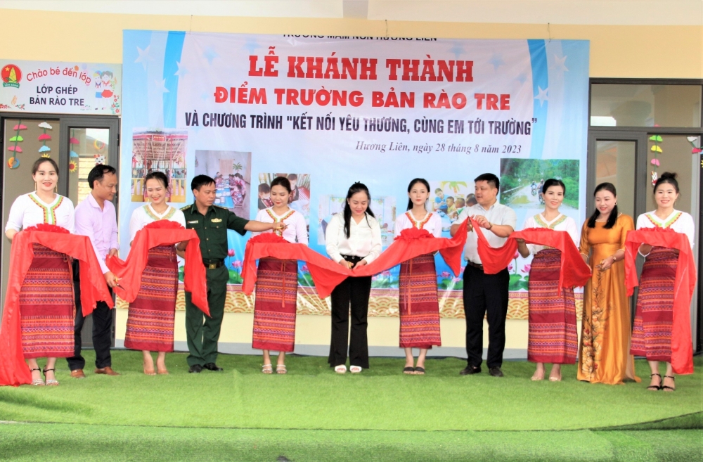 Khánh thành điểm trường Mầm non bản Rào Tre tổng kinh phí 1,8 tỷ đồng