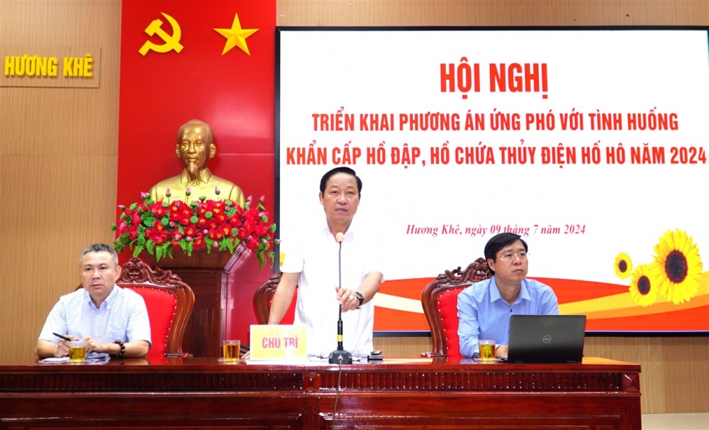 Triển khai Phương án ứng phó với tình huống khẩn cấp đập, hồ chứa thủy điện Hố Hô năm 2024