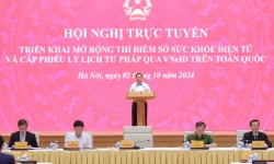 Hội nghị trực tuyến triển khai mở rộng Sổ sức khỏe điện tử và cấp Phiếu lý lịch tư pháp trên VNeID